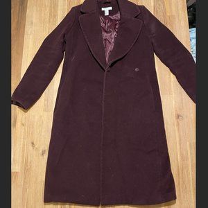 H&M Eggplant Wool Coat